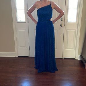 NEW! Betsey Adam Shimmer Blue Prom Dress